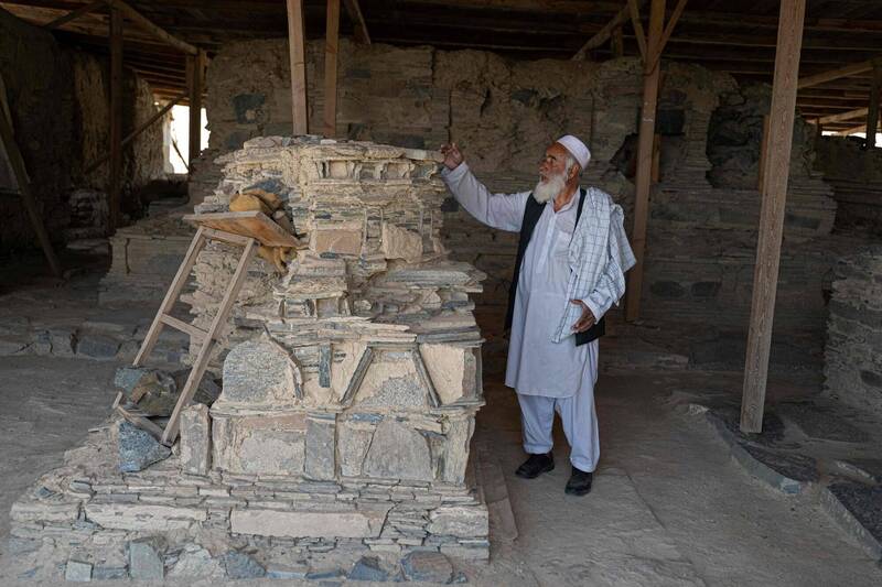 阿富汗佛教古城梅斯艾納克（Mes Aynak），在中國國營的礦產企業獲得銅礦開採權後，恐面臨永遠消失的危險。（法新社）
