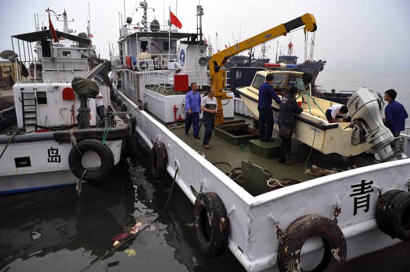 中国建立的海上民兵组织，恐在侵台行动中伪装成渔船。中国渔船示意图。（欧新社）(photo:LTN)