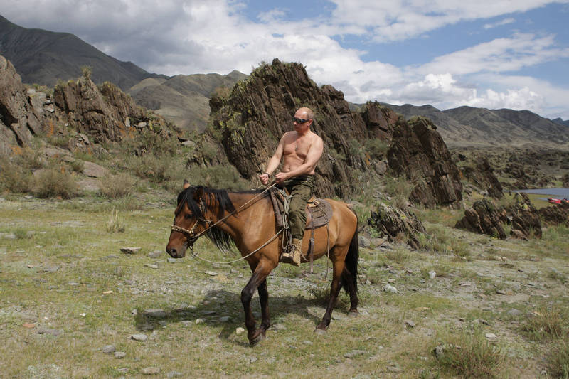 俄總統普廷時常展現健壯形象。（美聯社）
