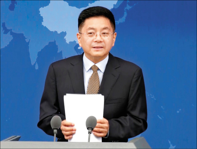 中國國台辦發言人馬曉光昨日宣布，第十四屆海峽論壇大會預計七月中旬在廈門舉辦。（翻攝直播）