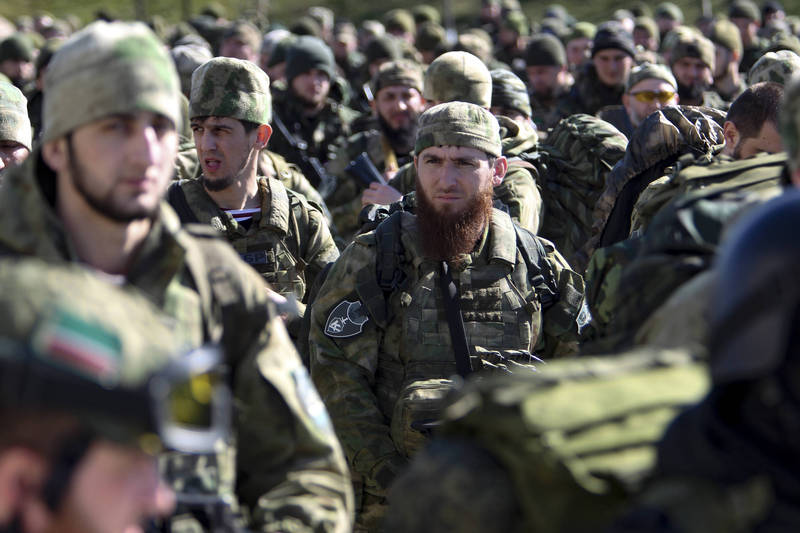 俄方消息指出，車臣將組織四個新的重武裝營對烏克蘭展開攻勢。（美聯社）