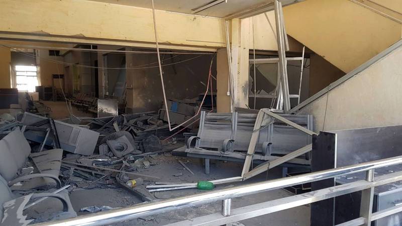 敘利亞2日指控遭以色列攻擊。圖為敍國官方通訊社6月公布的照片，顯示大馬士革機場在6月10日遭以色列攻擊後受損。（美聯社）