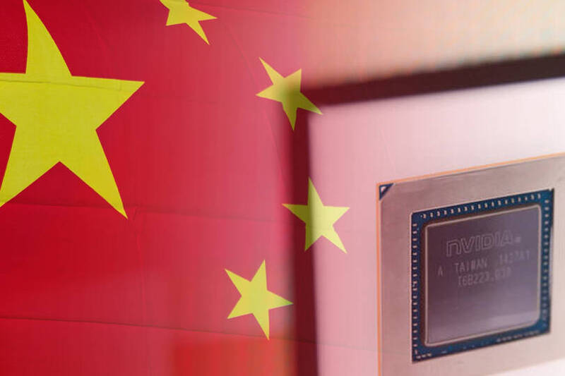 中國軍方透過中間商或空殼公司，設法取得美國設計的晶片，發展其人工智慧（AI）技術。（彭博、歐新社；本報合成）