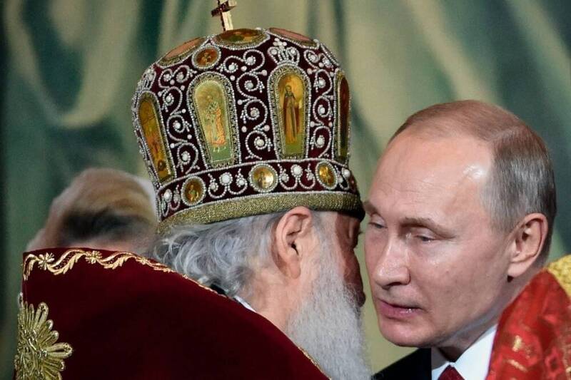 基里尔与俄国总统普廷（右）交情甚笃。（法新社资料照）(photo:LTN)
