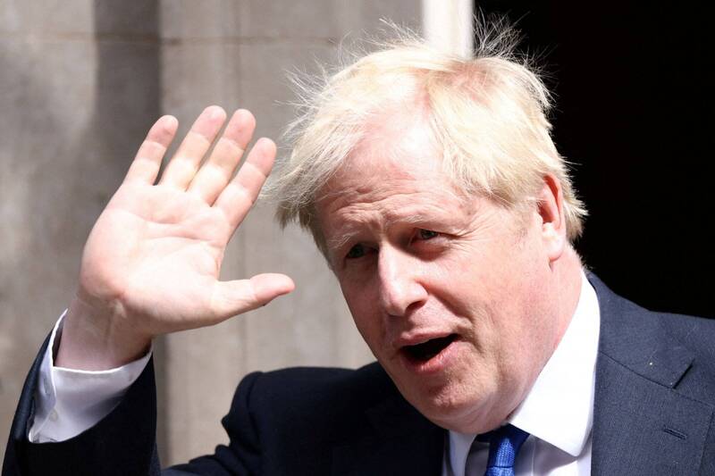 有英媒爆料，英國首相強森即將在週四請辭。（路透）