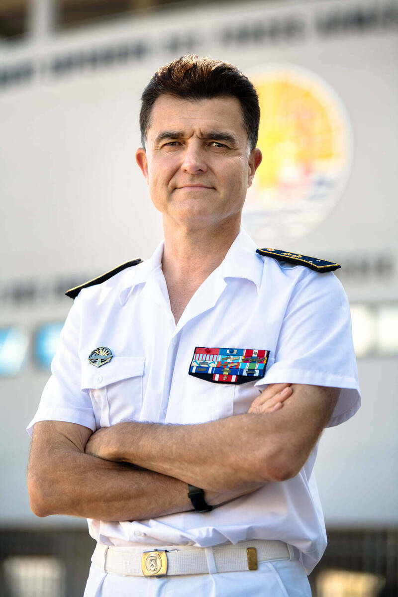 法国海军太平洋区司令雷伊（Jean-Mathieu Rey）。（取自法军推特）(photo:LTN)