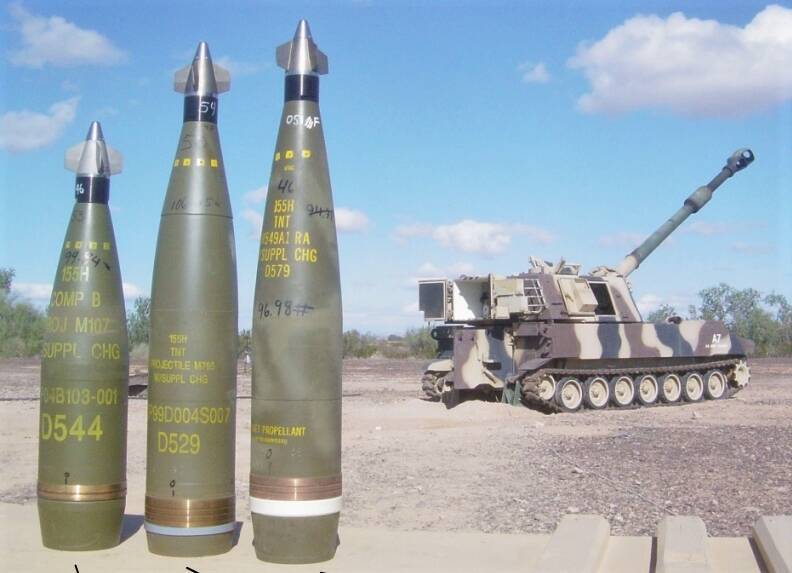 M1156 PGK套件可以加装在各种榴弹上，由左至右为M107、M549A1、M795。（取自ATK官网）(photo:LTN)