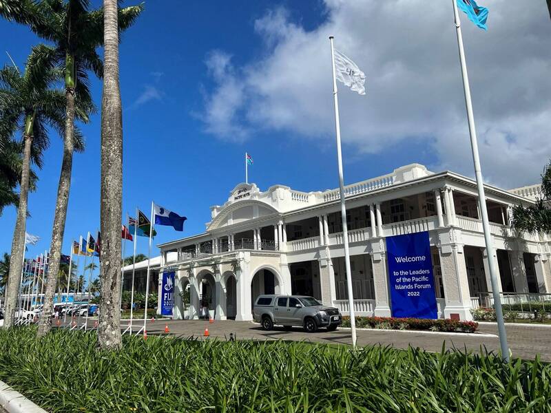 太平洋岛国论坛峰会于11日在斐济的首都苏瓦展开，但却不见成员国吉里巴斯出席。（路透）(photo:LTN)
