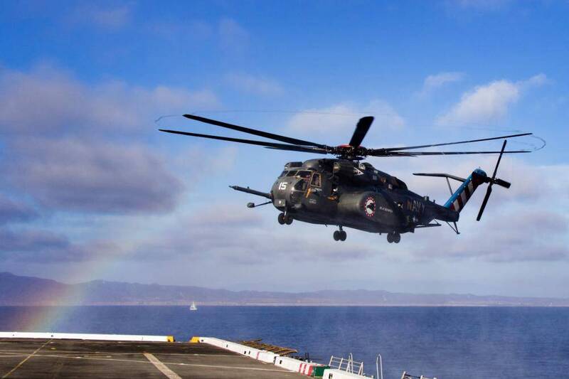 美军反水雷直升机降落美舰。（图撷自RIMPAC脸书）(photo:LTN)