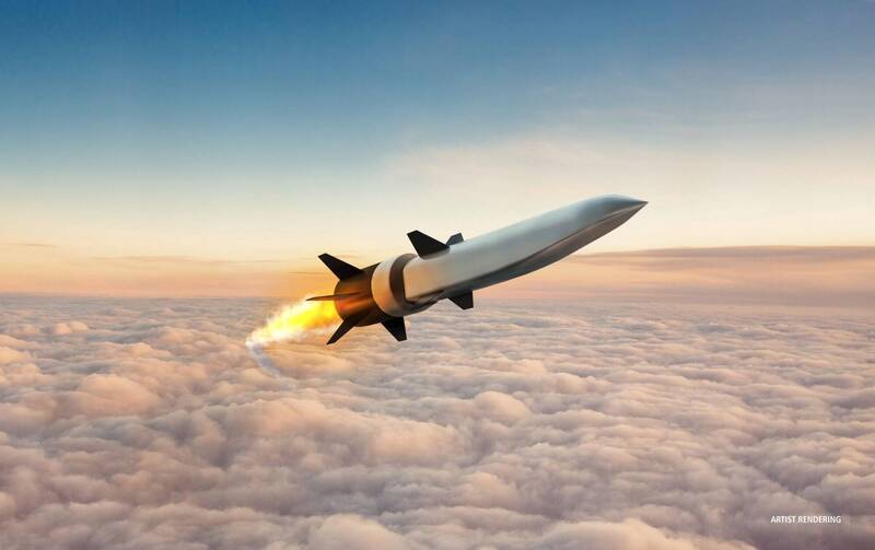 雷神公司近日成功试射高超音速武器。图为雷神公司释出的HAWC武器原型示意图。（路透）(photo:LTN)