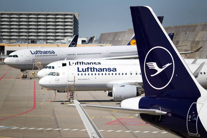 德国汉莎航空（Lufthansa）表示，由于地勤人员计画罢工，明天将不得不取消在法兰克福和慕尼黑国内枢纽的几乎所有航班。（法新社资料照）(photo:LTN)