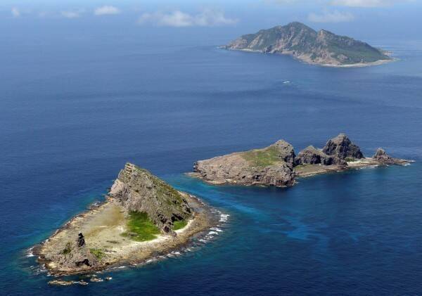 中國海警船又入侵日本領海，圖為尖閣諸島（釣魚台列嶼）。（路透）