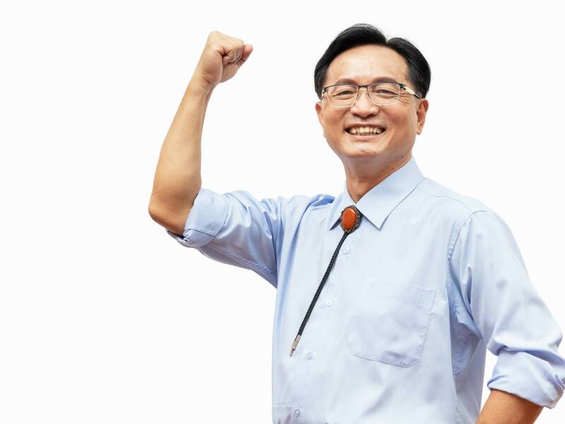 退出國民黨的張東正宣布參選彰化市長，競選連任的彰化市長林世賢強調現階段積極推動市政。（記者湯世名翻攝）