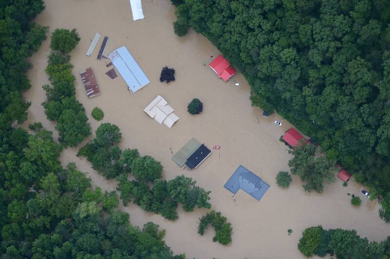美国暴雨肯塔基州洪水已造成37人以上死亡，危机仍未解除。（路透）(photo:LTN)