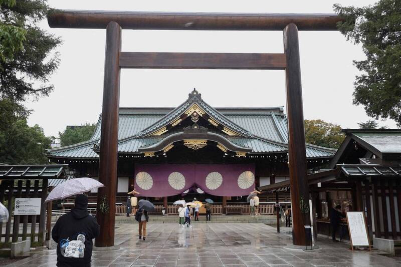 靖國神社，供奉超過200萬名死去的日本軍官兵。（法新社）