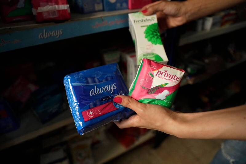 苏格兰公家机关15日起将免费提供女性生理期用品。卫生棉示意图。（法新社）(photo:LTN)