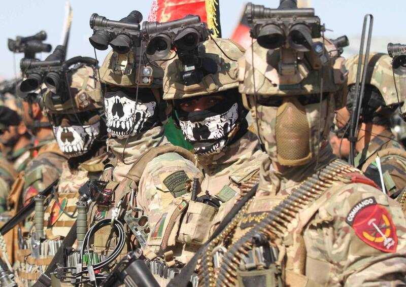 共和党在报告中指出，阿富汗特种部队熟悉美军战术，若他们被迫为「美国敌人」工作，将造成重大国安风险。图为2021年3月时的阿富汗特种部队。（欧新社）(photo:LTN)