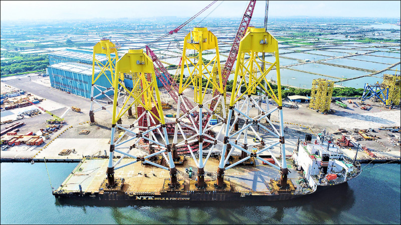 百分之百國產化水下基礎首發將運往彰化風場安裝。（中鋼提供）