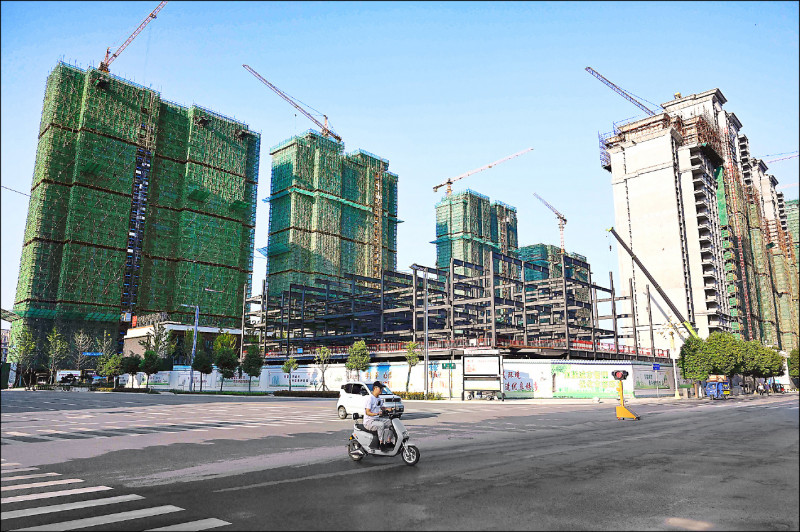 中国恒大集团在河南省驻马店市兴建中的建案。（法新社档案照）(photo:LTN)