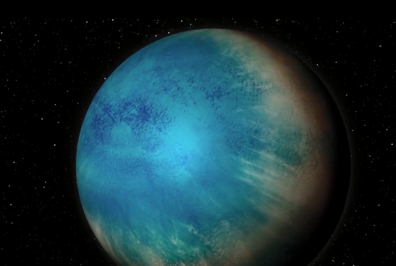 最新发现的「海洋行星」TOI-1452 b，被科学家怀疑该行星上有30%都被水所覆盖，很有可能存在生命。（图撷取自@thepriornews推特）(photo:LTN)