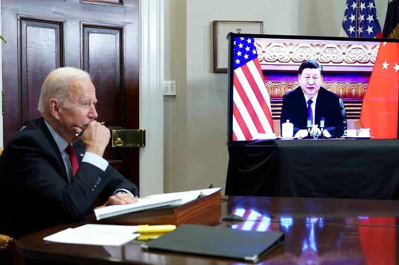 美国总统拜登（左）谈论中国领导人习近平（右）当前遇到的困境。（法新社）(photo:LTN)