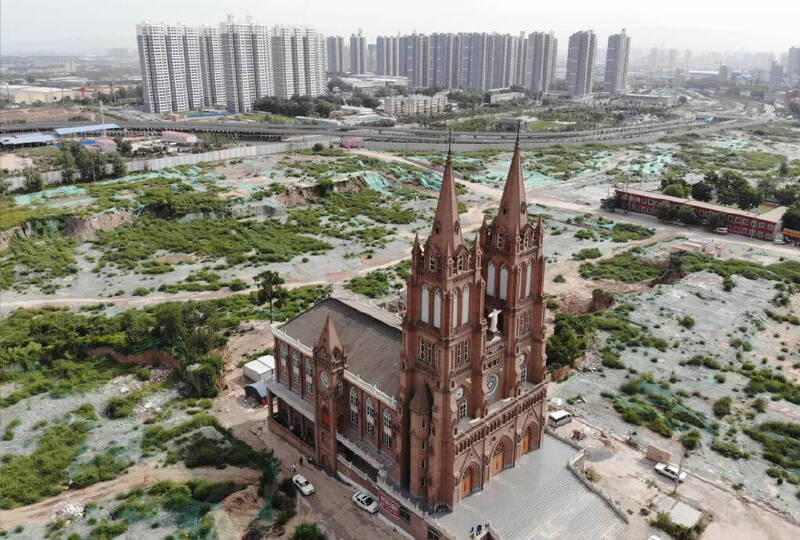 中国山西太原北寒教堂原貌。（图撷自微博画面）(photo:LTN)