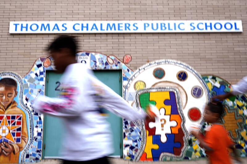 芝加哥一所公立学校外观。（美联社档案照）(photo:LTN)