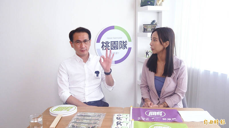 桃園市長參選人鄭運鵬表示，桃園是最年輕直轄市，也是新生兒最多的地方，因此他著墨保母、托育及市立兒童樂園等議題。（記者張家睿攝）