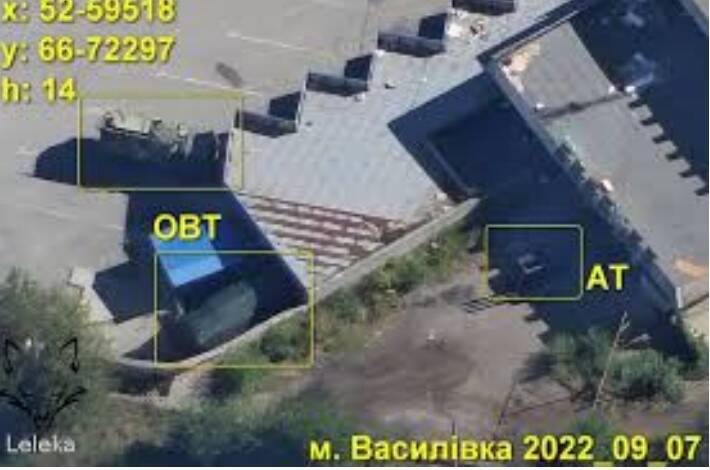 9月7日俄军Moskva-1电子战系统遭摧毁前的影像。（取自推特）(photo:LTN)
