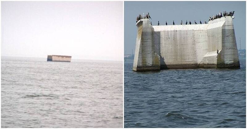 这就是俄军所谓的「驳船」，其实是位于第聂伯河上的桥墩。（图翻摄自推特）(photo:LTN)