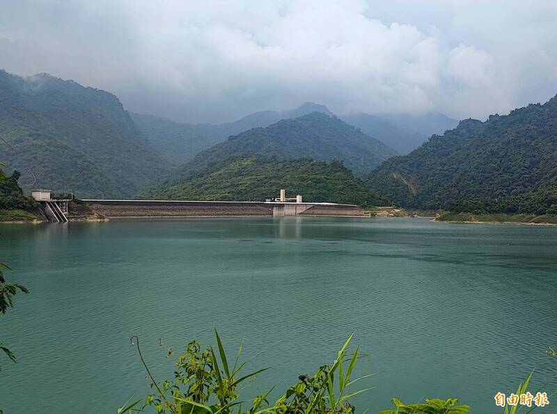 曾文水庫上游降雨再達雙位數，水情小有進補。（記者吳俊鋒攝）