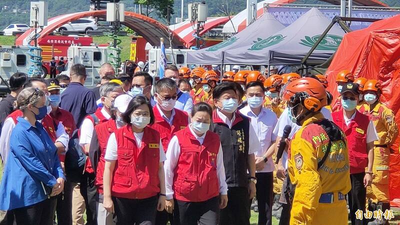 統蔡英文今到花蓮參加國家防災日活動。（記者王錦義攝）