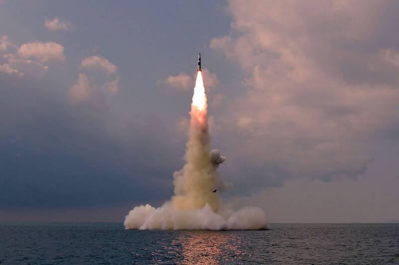 美韩将展开联合军演之际，北韩可能准备发射潜射弹道飞弹。（法新社）(photo:LTN)