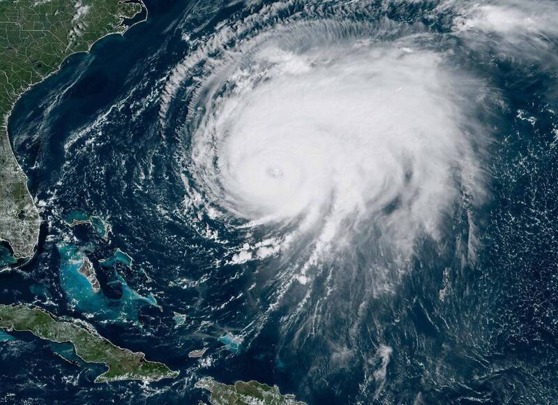 美国国家海洋暨大气总署（NOAA）所拍摄的飓风菲奥娜。（法新社）(photo:LTN)