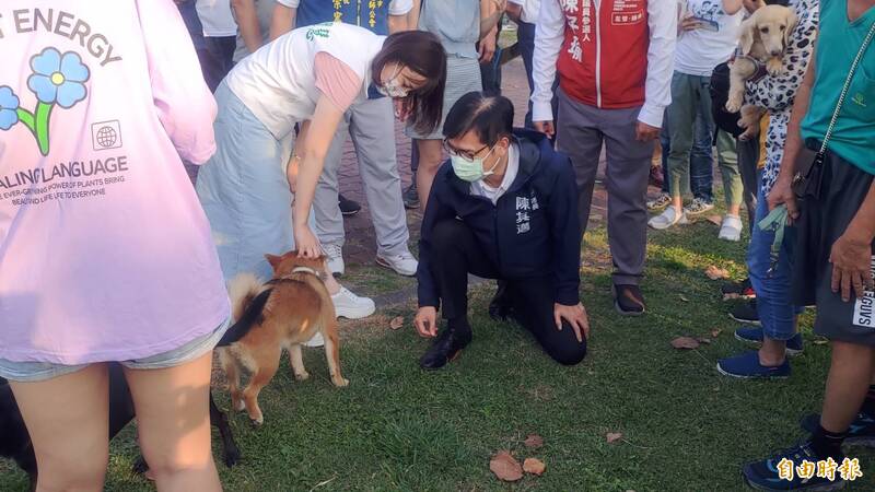 市長陳其邁今出席世界狂犬病日在高雄活動。（記者王榮祥攝）