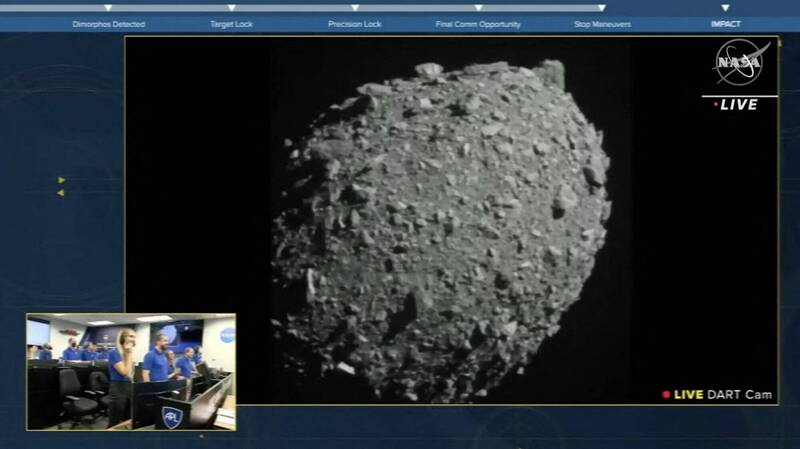 美国航太总署（NASA）的「飞镖」（DART）计画，探测器成功撞上小行星「迪莫弗斯」（Dimorphos）。（法新社）(photo:LTN)