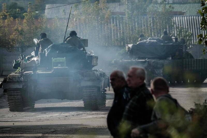 烏克蘭軍隊奪回整個庫普揚斯克。（法新社）