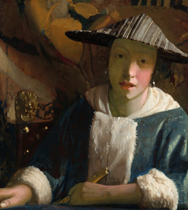《拿着长笛的女孩》过去被当成荷兰17世纪黄金时代画家维梅尔的作品，但美国国家美术馆认为是他画室的助手或学生所画。（图撷自National Gallery of Art网站）(photo:LTN)