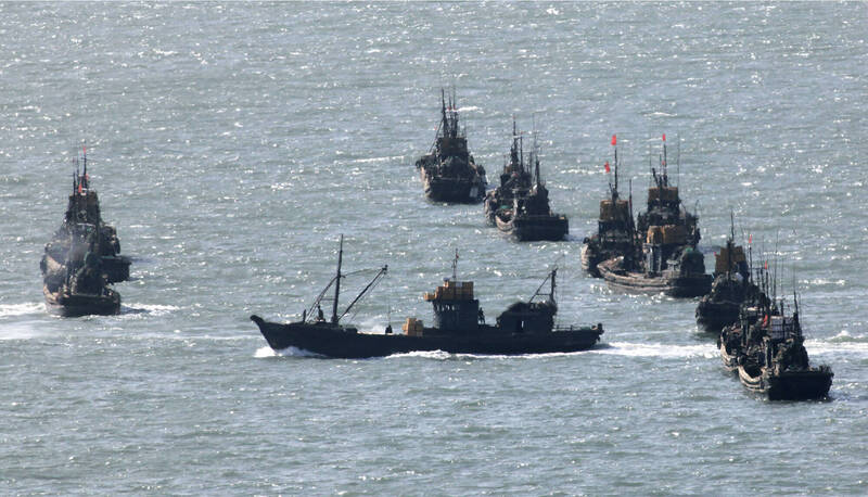 中国渔船示意图。（美联社）(photo:LTN)