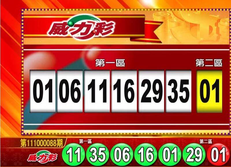 威力彩、38樂合彩開獎號碼。（取自「東森財經新聞57彩券王」）