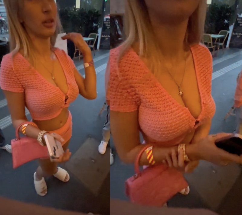 女网红因穿着不得体遭餐厅拒收，在网路上掀起热议。（图片取自「polskababinks」TikTok）(photo:LTN)