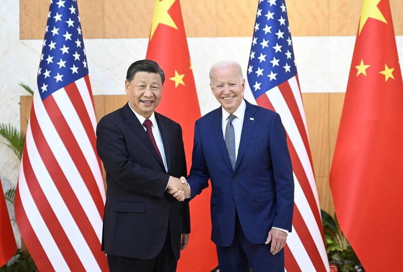 美国总统拜登昨（14）日与中国国家主席习近平，在20国集团（G20）峰会前进行3小时会晤。（欧新社）(photo:LTN)
