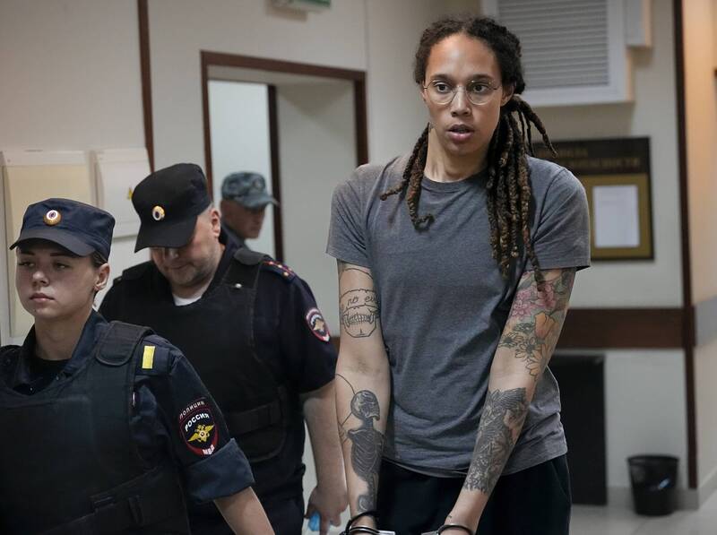 美国女子职篮明星球员格林纳被送往偏远的俄罗斯流放地（penal colony）服刑。（法新社）(photo:LTN)