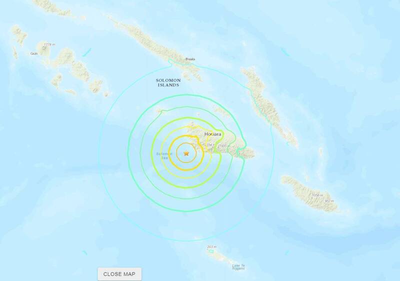 索羅門群島發生7.0淺層強震 當地發布海嘯警報 - 國際 - 自由時報電子報