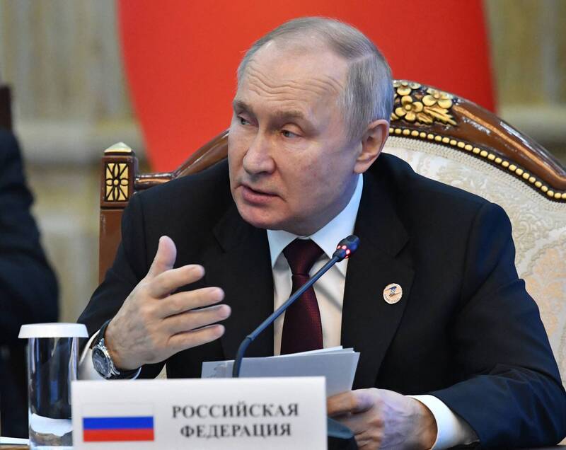俄罗斯总统普廷（见图）今日至吉尔吉斯参与会议，他在记者会上表示，俄罗斯未来可能会再与美国进行换囚。（法新社）(photo:LTN)