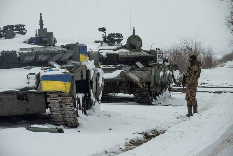 乌克兰部队3月4日在哈尔科夫掳获1辆俄军坦克。（路透档案照）(photo:LTN)