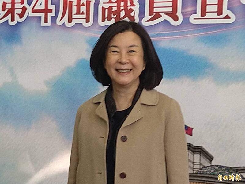 民進黨推出的議長候選選人邱莉莉以36票當選議長。（記者蔡文居攝）