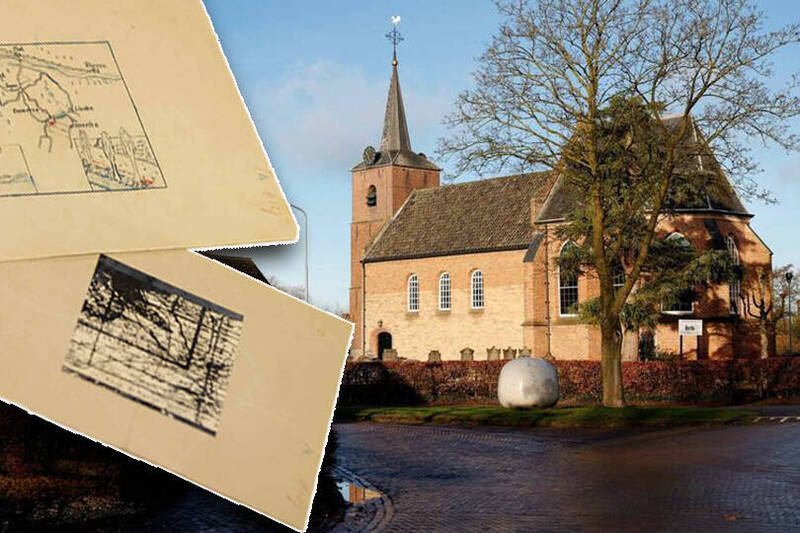 荷兰乡村欧姆瑞最近因为一张据信标示着二战纳粹德国军队藏宝地点的地图，掀起寻宝热。（路透、欧新社；本报合成）(photo:LTN)