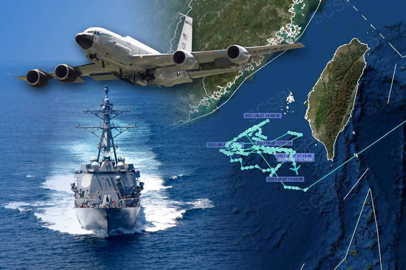 華府智庫「戰略暨國際研究中心」（CSIS）日前提出一份台海戰爭兵推，模擬了共軍若在2026年犯台可能發生的戰況，在報告內容的次章說明了關於不同類型兵棋推演的比較，並說明兵推的過程對於分析衝突是必不可少的。（第七艦隊官網、SCS推特、歐新社，本報合成）