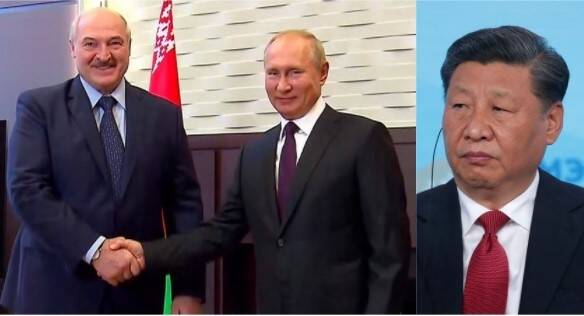 乌克兰最不信任的外国领导人前3名，依序为俄国总统普廷（中）、白俄罗斯总统卢卡申科（左），以及中国国家主席习近平（右）。（路透、法新社，本报合成）(photo:LTN)